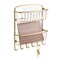mDesign Wall Mount 2 Tier Metal Mail Organizer Storage Basket, 6 Hooks